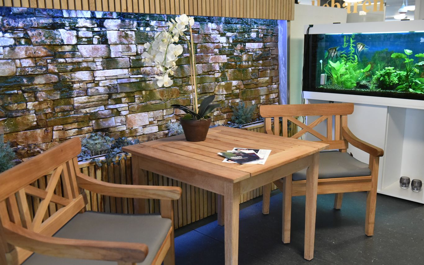 Fællesområde med akvarium i Landsbyen Møllevang