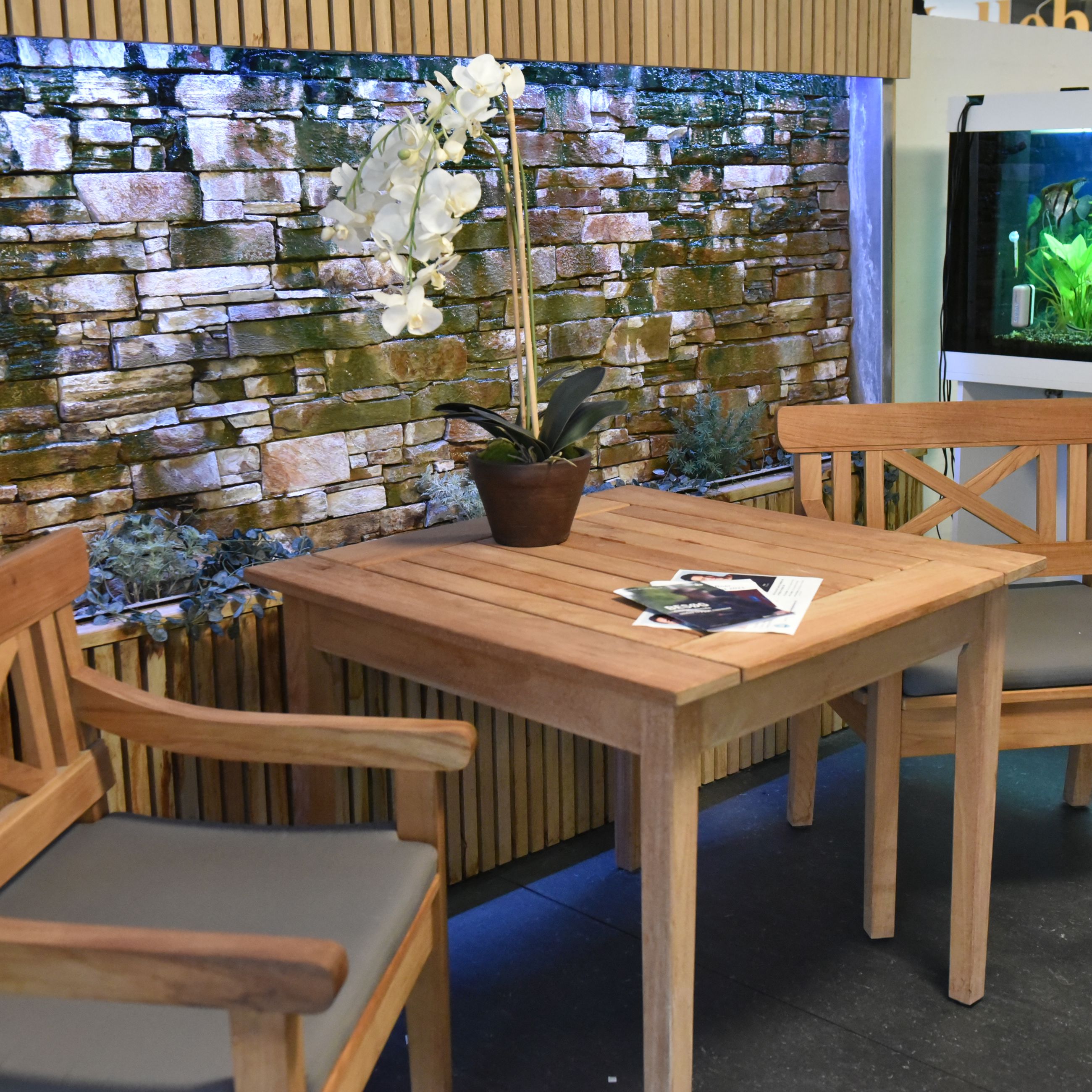 Fællesområde med akvarium i Landsbyen Møllevang